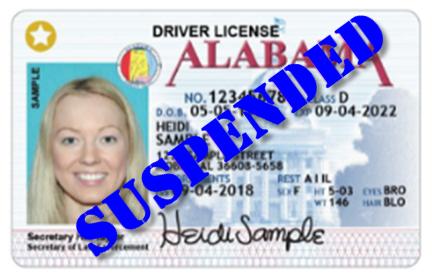 Alabama DU License Suspended